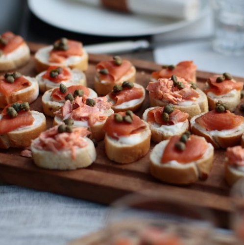 canapes de trucha